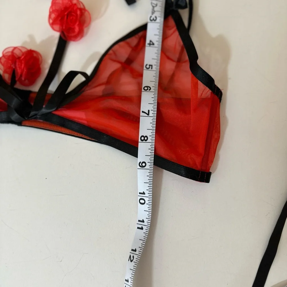Sugar Thrillz X Dolls‎ Kill Red Riviera Bliss RIVIERA BLISS Lingerie Set NWT XL